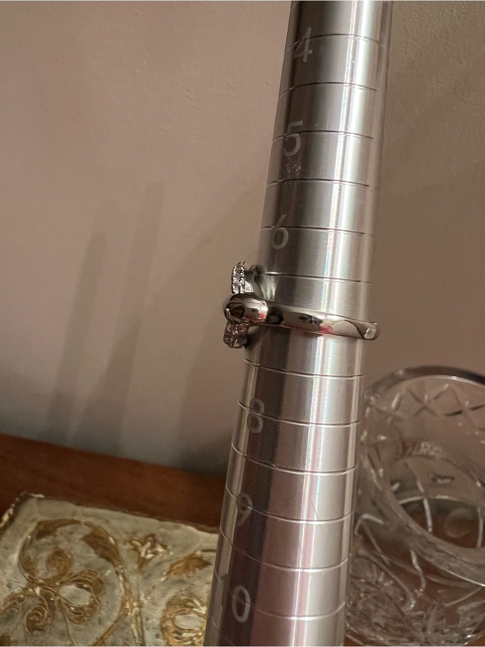 Silver-Tone Pavé Crystal Horsebit Ring - Picture 6 of 8